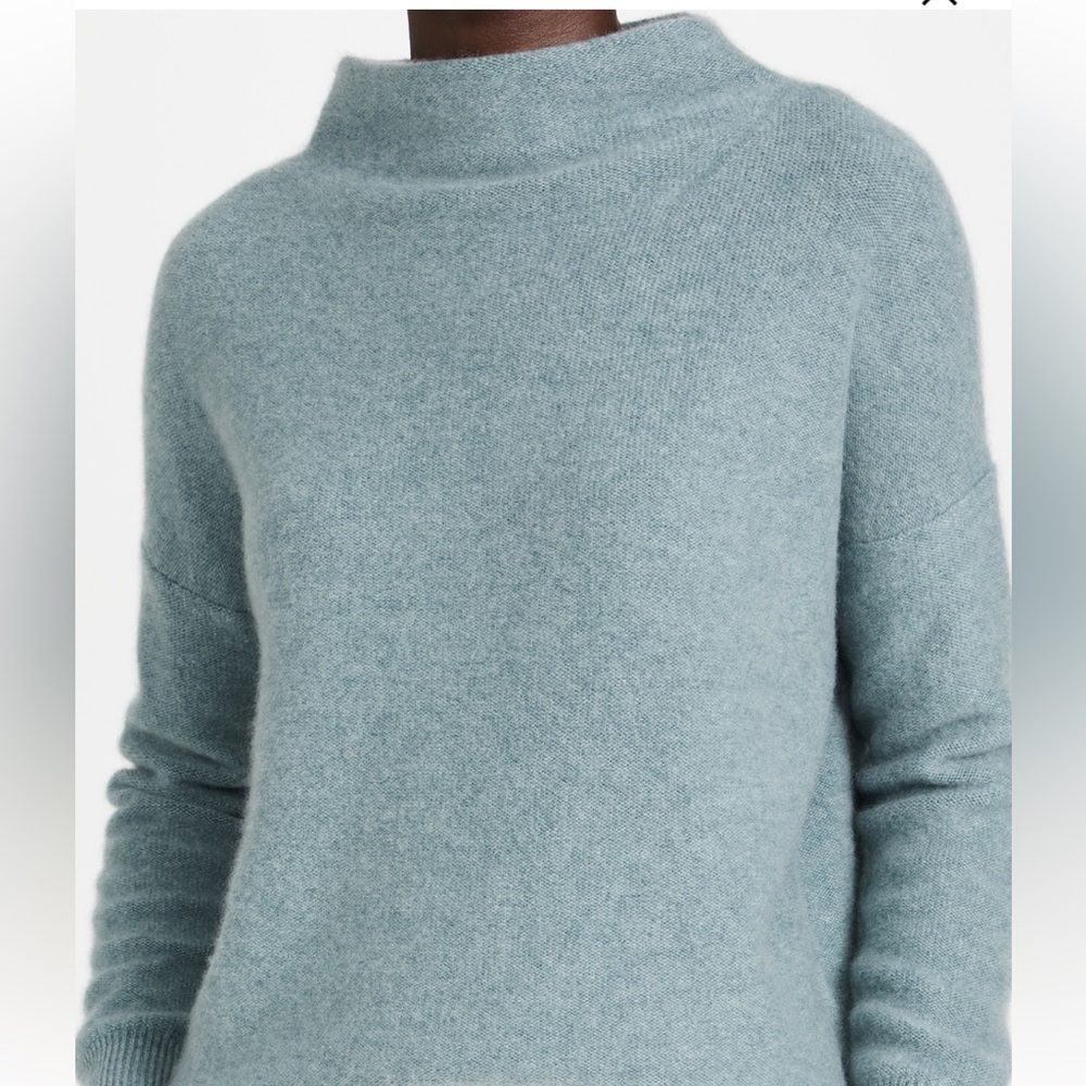 Vince Boiled Funnel Neck 100% Cashmere Sweater